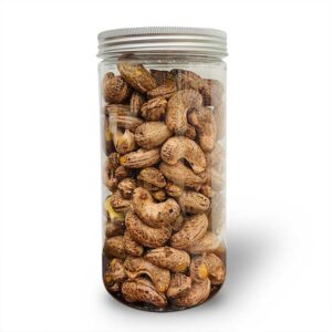 Roasted Salted Cashew Nuts With Silk Skin A180 in Aluminum Lid Jars