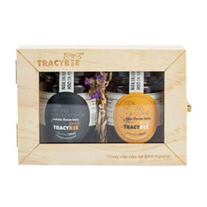 Hộp quà gỗ - Mật ong đôi 819ml